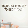 Kids Bedroom Decor | Vinyl Wall Decal for Boys or Girls Room, Nursery, or Playroom | Wild Thing Quote Lettering and Crown | Large, Small Sizes | Black, Brown, Blue, Pink, Other Colors