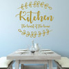 Kitchen Wall Decal - Kitchen The Heart Of The Home - Farmhouse Vinyl Sticker Decoration for Home or Dining Room Decor