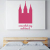 LDS Wall Decal - Salt Lake Temple Wall Art - Come What May And Love It - Vinyl Art for Home Decor