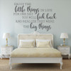 Life Quote Wall Decal - "Enjoy the Little Things" Vinyl Lettering for Living Room, Bedroom, Kitchen, Office - Family Gift