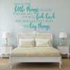 Life Quote Wall Decal - "Enjoy the Little Things" Vinyl Lettering for Living Room, Bedroom, Kitchen, Office - Family Gift