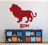 Lion Wall Decal - Vinyl Sticker for Boy's Bedroom Decor, Nursery, Playroom or Home Decoration - Animal Silhouette