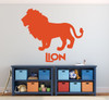 Lion Wall Decal - Vinyl Sticker for Boy's Bedroom Decor, Nursery, Playroom or Home Decoration - Animal Silhouette