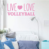 Live Love Volleyball Vinyl Wall Decal ' Volleyball Quote Wall Sticker for Girls Bedroom, Teen Room, Gym or Sports Decor ' Removable Wall Art