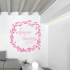 Living Room Wall Decor - Choose Happy Wreath Vinyl Sticker Decal for Family or Living Room Decoration