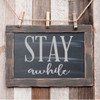 Living Room Wall Decor - Stay Awhile - Vinyl Art Decoration For Home, Bedroom or Family Room