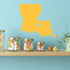 Louisiana State Silhouette Vinyl Wall Decal with Heart on Baton Rouge - Kitchen, Living Room, or Bedroom Decoration