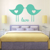 Love Birds - Vinyl Wall Art Decal Sticker - Little Girl Room Decor, Baby Girl Nursery Decor, Cute Room Decor for Teen Girls