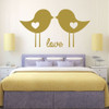 Love Birds - Vinyl Wall Art Decal Sticker - Little Girl Room Decor, Baby Girl Nursery Decor, Cute Room Decor for Teen Girls