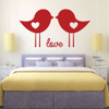 Love Birds - Vinyl Wall Art Decal Sticker - Little Girl Room Decor, Baby Girl Nursery Decor, Cute Room Decor for Teen Girls