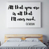 Love Wall Decal - All That You Are Is All That I'll Ever Need - Vinyl Bedroom Decor, Home, Living Room or Family Room Decoration