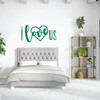 Love Wall Decal With Heart Design - Vinyl Sticker Decoration for Bedroom, Home, Living Room or Family Room