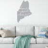 Maine Wall Decal - Home Sweet Home - State Silhouette Vinyl Art for Home Decor, Living Room or Family Room Decoration