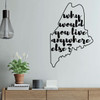 Maine Wall Decal - Why Would You Live Anywhere Else - State Vinyl Art Silhouette for Home Decor, Living Room or Family Room Decoration