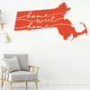 Massachusetts Decal - Home Sweet Home - State Silhouette Vinyl Wall Art for Home Decor, Living Room or Family Room Decoration