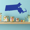 Massachusetts State Vinyl Wall Decal Home Decor with Boston Heart - Adhesive Sticker Decoration for Living Room, Bedroom, Kitchen