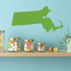 Massachusetts State Vinyl Wall Decal Home Decor with Boston Heart - Adhesive Sticker Decoration for Living Room, Bedroom, Kitchen