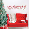 Merry Christmas Wall Decal - and to All Good Night - Holiday Vinyl Stickers for Living Room, Family Room Decor or Home Decoration