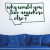 Montana Wall Decor - Why Would You Live Anywhere Else - State Vinyl Decal Art Silhouette for Home Decor, Living Room or Family Room Decoration