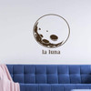 Moon Child Decal - Crescent Silhouette and Lettering Vinyl 'La Luna' - Wall Sticker for Boy or Girl Bedroom, Nursery, Playroom