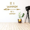 Motivational Wall Decal - Be A Warrior Nor A Worrier - Inspirational Vinyl Quotes for Bedroom Decor, Living Room, Dorm or Home Decoration