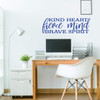 Motivational Wall Decal - Kind Heart Fierce Mind Brave Spirit - Vinyl Decor Lettering for Work Space, Office, School Classroom, Living Room, Bedroom, Playroom Decoration