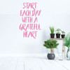 Motivational Wall Decal - Start Each Day - Inspirational Vinyl Quotes for Office, Home, Bedroom or Living Room Decor