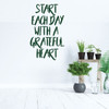 Motivational Wall Decal - Start Each Day - Inspirational Vinyl Quotes for Office, Home, Bedroom or Living Room Decor