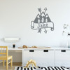 Mountain Wall Decal - Personalized Vinyl Decoration For Boy's Bedroom, Playroom Or Study Area