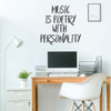 Music Wall Decal - Music Is Poetry - Musician Gifts For Bedroom, Playroom or Studio Room Decoration