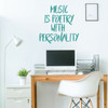 Music Wall Decal - Music Is Poetry - Musician Gifts For Bedroom, Playroom or Studio Room Decoration