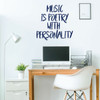 Music Wall Decal - Music Is Poetry - Musician Gifts For Bedroom, Playroom or Studio Room Decoration