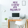 Music Wall Decal - Music Is Poetry - Musician Gifts For Bedroom, Playroom or Studio Room Decoration