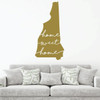 New Hampshire Wall Decal - Home Sweet Home - State Silhouette Vinyl Art for Home Decor, Living Room or Family Room Decoration