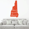 New Hampshire Wall Decal - Home Sweet Home - State Silhouette Vinyl Art for Home Decor, Living Room or Family Room Decoration