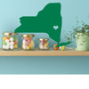 New York State Wall Decal with NYC Capitol Heart, Northeastern United States, 11th State, Albany New York