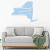 New York Wall Decal - Home Sweet Home - State Silhouette Vinyl Art for Home Decor, Living Room or Family Room Decoration
