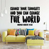 Norman Vincent Pale - Motivational Wall Decal - Change Your Thoughts - Vinyl Art for Home, Bedroom or Living Room Decor