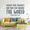 Norman Vincent Pale - Motivational Wall Decal - Change Your Thoughts - Vinyl Art for Home, Bedroom or Living Room Decor