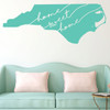 North Carolina Wall Decor - Sweet Home - State Silhouette Vinyl Sticker Decal Art for Home, Living Room or Family Room Decoration