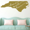 North Carolina Wall Decor - Sweet Home - State Silhouette Vinyl Sticker Decal Art for Home, Living Room or Family Room Decoration