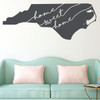 North Carolina Wall Decor - Sweet Home - State Silhouette Vinyl Sticker Decal Art for Home, Living Room or Family Room Decoration