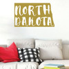North Dakota Wall Decal - State Silhouette Vinyl Art for Home Decor, Living Room or Family Room Decoration