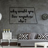 North Dakota Wall Decor - Why Would You Live Anywhere Else - State Vinyl Decal Silhouette for Home Decor, Living Room or Family Room Decoration
