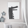 Nursery Wall Decal - Cute Crocodile - Vinyl Decorations for Baby's Bedroom or Playroom
