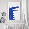 Nursery Wall Decal - Cute Crocodile - Vinyl Decorations for Baby's Bedroom or Playroom