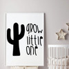 Nursery Wall Decal - Grow Little One - Vinyl Decorations for Baby's Bedroom, Playroom or Study Area