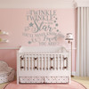 Nursery Wall Decal - Twinkle Twinkle Little Star You'll Never Know How Loved You Are - Vinyl Wall Decor for Baby's Room, Bedroom or Play Room.