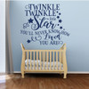 Nursery Wall Decal - Twinkle Twinkle Little Star You'll Never Know How Loved You Are - Vinyl Wall Decor for Baby's Room, Bedroom or Play Room.