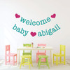 Nursery Wall Decal - Welcome Baby - Personalized Vinyl Decor for Children's Bedroom or Playroom Decoration